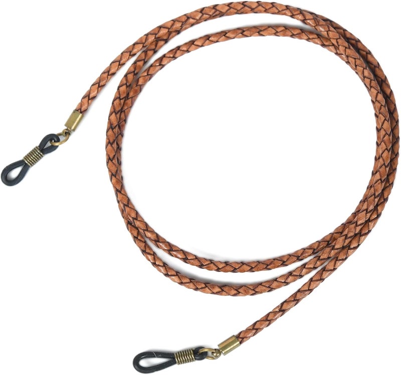 GENIQUE Genuine Leather Glasses Strap, Eyeglass Chain,Eye Glasses holders around Neck, Sunglass Strap for Men - Image 1